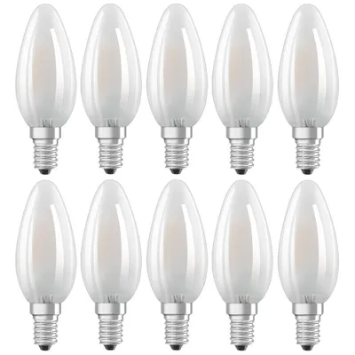Produktbild von 10 x Bellalux LED Filament Leuchtmittel Kerze 2,5W = 25W E14 matt 250lm warmweiß 2700K