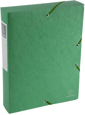 Image de Exacompta Boîte d'archives dos 60mm avec étiquette en carton de Manille Scotten Nature Future, vert, carton, A4, 240 x 320 x 60 mm