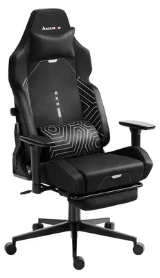 Image de Chaise de jeu Huzaro Force 8.1 Black - Chaise pivotante ergonomique avec système BackBalance, accoudoirs 3D et repose-pieds