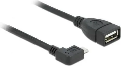 Produktbild von DeLOCK USB micro-B - USB 2.0-A, 0.5m, 0,5 m, Micro-USB B, USB A, USB 2.0, Männlich/Weiblich, Schwarz