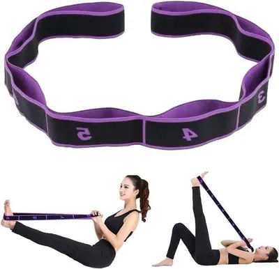 Produktbild von Stretchbänder für Yoga und Fitness, 8 Schlaufen für effektive Übungen und Muskelaufbau