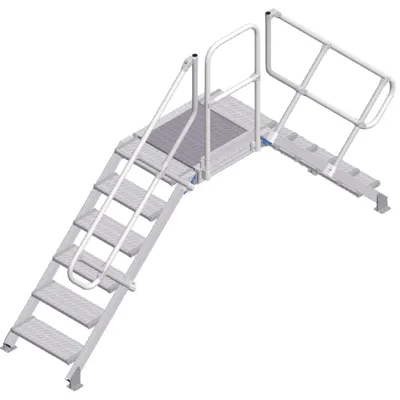Produktbild von Zarges Überstieg 45° 600mm Stufenbreite 6 Stufen