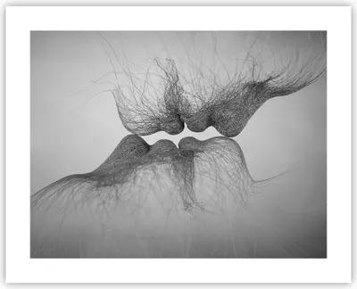 Produktbild von Poster - Poster ohne Rahmen - Kuss Liebe Paar - 50x40 cm - Wand Bild - Wanddeko - Wandbilder - Kunstposter - Wandposter - Bilder - Kunstdruck - Wanddekoration - Wandbild - P2XAA50x40-4967