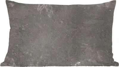 Produktbild von MuchoWow® Zierkissen Sofakissen Wohnzimmer Dekokissen 50x30 cm Beton - Wand - Schwarz - Vintage - Industriell - Wohnzimmerdekoration - Polster mit Photo