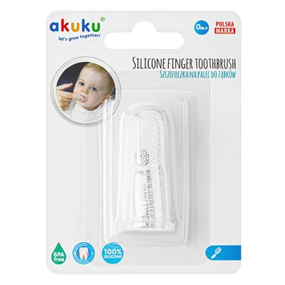 Produktbild von AKUKU Silikon-Fingerzahnbürste für Kinder, 1 Stück