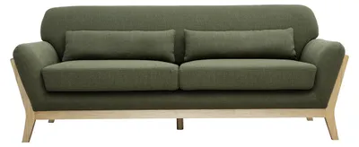 Produktbild von Miliboo - Sofa skandinavisch 3 Plätze Khaki YOKO