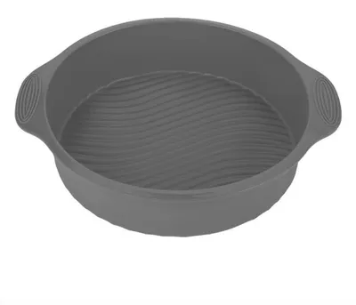 Zdjęcie produktu dla Silikonowa forma do pieczenia, okrągła, 9 cali, nieprzywierająca, szara