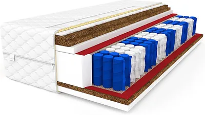 Produktbild von MATRATZE 120x200cm METIS H4 Taschenfederkern 3x KOKOS MEMO 24cm 9 zonen premium