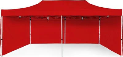 Produktbild von Faltpavillon 3x6m ALU Premium Vollseiten - Schwarz