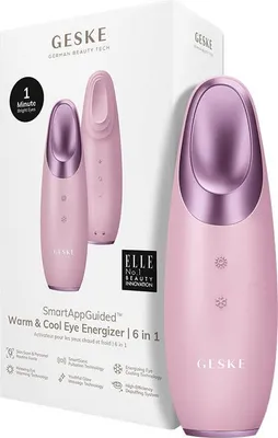 Zdjęcie produktu dla Masażer Do Oczu Cool & Warm 6W1 Geske Z Aplikacją (Różowy)