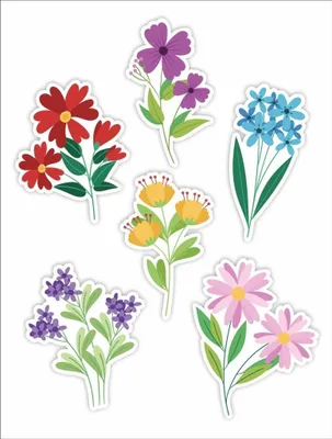 Produktbild von Doppelseitige Fensterdekoration - Blumen 02 6St