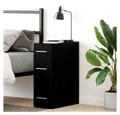 Produktbild von Apothekerschrank in Schwarz Eiche, 20x45,5x60 cm aus Holzwerkstoff