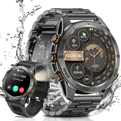 Produktbild von 2026 Smartwatch für Herren mit 1,46" AMOLED-Display, IP68 Wasserdicht Smartwatch,Herzfrequenz,Blutdruck,SpO2,Schlafüberwachung für Android und iOS
