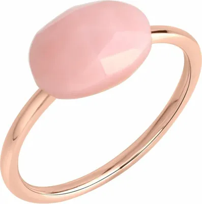 Produktbild von Jamelli Ring Silber 925 rosé-vergoldet mit einem pinken Opal 10x7mm