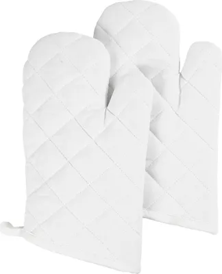 Produktbild von Creativ Company Ofenhandschuh, Größe 18x28 cm, 145 gr, weiß, 2 Stück 1 Box