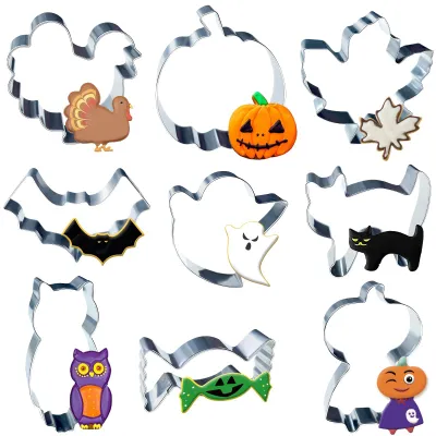 9-teiliges Halloween-Ausstechform-Set aus Edelstahl