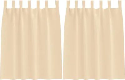Zdjęcie produktu dla vidaXL Zasłony zaciemniające z pierścieniami 2 szt. kremowe 140 x 140 cm