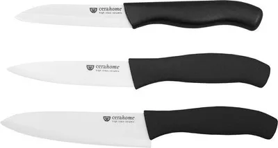 Produktbild von Famanu Keramisches Messerset 3-teilig - Scharfe Küchenmesser für Gemüse und Fleisch