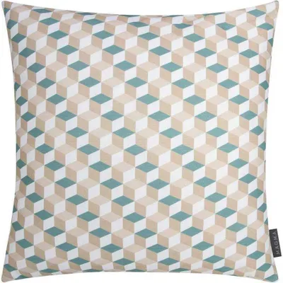 Immagine prodotto di Fodera per cuscino Magma Blush Triangoli 100% cotone con cerniera - Fodera decorativa per cuscino, cuscino da divano, cuscino ornamentale 50x50 cm - Colore: Aqua