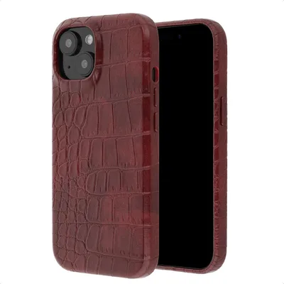 Productafbeelding van Selencia Croco Backcover met MagSafe voor de Apple iPhone 15 - Burgundy