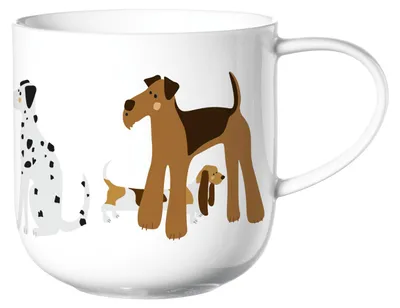 Zdjęcie produktu dla ASA Henkelbecher, Dogs  d. 9,2 cm, h. 9,5 cm, 0,4 l.