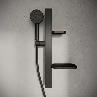 Produktbild von Ideal Standard Alu+ Brausekombination mit 2 Funktions-Handbrause und 2 Ablagen