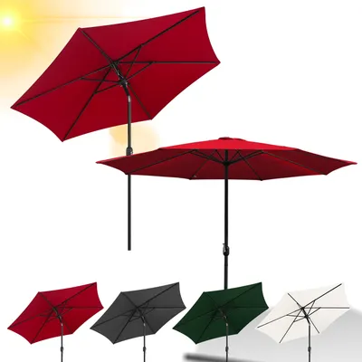 Image de Yakimz Parasol Ø3.5m Parasol de jardin Parasol de terrasse Parasol de marché Parasol de plage - Rouge