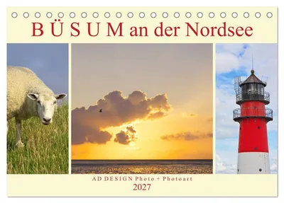 Produktbild von Büsum an der Nordsee (Tischkalender 2027 DIN A5 quer), CALVENDO Monatskalender