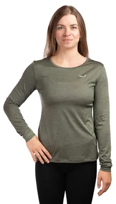 Obrázok produktu pre Dámske trekkingové tričko Salewa Puez Melange Dry LS Tee Women, zelené, veľkosť 38_M