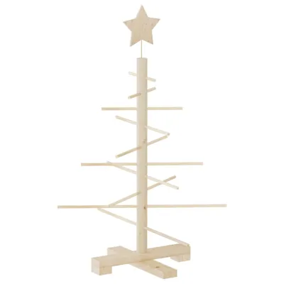 Imagen del producto de vidaXL Árbol de Navidad de madera para decorar, 75 cm, madera maciza de pino