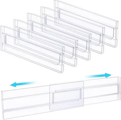 Productafbeelding van Verstelbare ladeverdelers - 6 stuks (275-52 cm) voor slaapkamer keukengerei