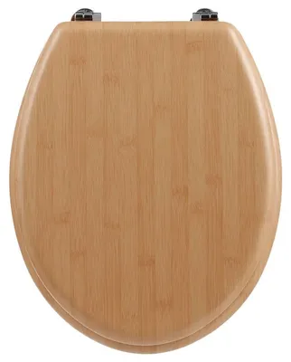 Imagen del producto de Asiento de inodoro con efecto bambú, elegante y duradero
