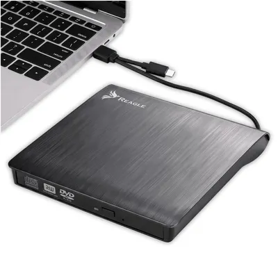 Zdjęcie produktu dla REAGLE Nagrywarka USB-C 2 w 1 do laptopów URZĄDZENIA CD/DVD