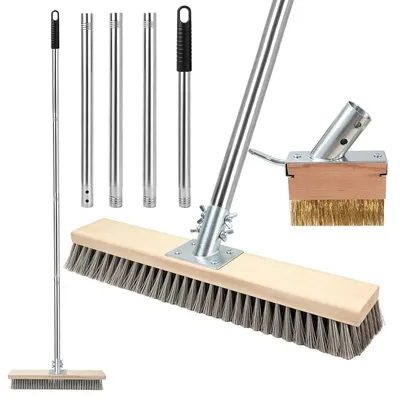 Produktbild von Drahtbesen Stahlbesen Kehrbesen - Edelstahl - Teleskopstiel 160 cm - Für harte Oberflächen