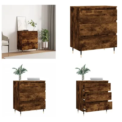 Produktbild von vidaXL Sideboard Räuchereiche 60x35x70 cm Holzwerkstoff - Sideboard - Sideboards - Lagerschrank - Buffet