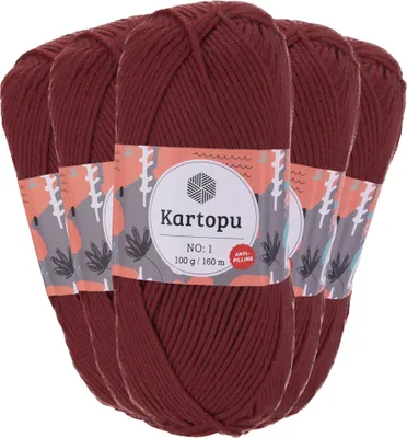 Produktbild von 5 x 100g Strickgarn Kartopu NO:1 Wolle Anti Pilling Effekt