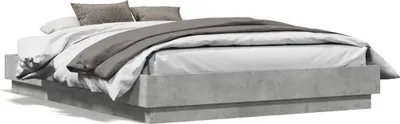 Immagine prodotto di vidaXL Struttura letto grigio cemento 135x190 cm materiale a base di legno