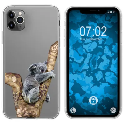 Produktbild von PhoneNatic Case kompatibel mit Apple iPhone 11 Pro Max Silikon-Hülle Vektor Tiere Koala M9