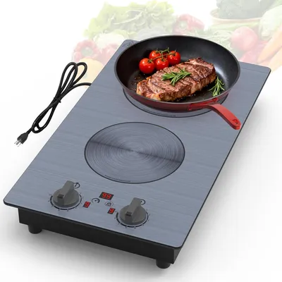 Kochplatte mit 2 Zonen, 3600 W, LED-Touch, 9 Stufen, Timer