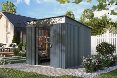 Produktbild von Pergart Gerätehaus Lübeck 88, anthrazit matt