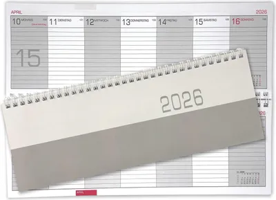 Nature Line Forest Tisch-Querkalender 2026 - Umweltfreundlicher Bürokalender 29,7x13,5cm