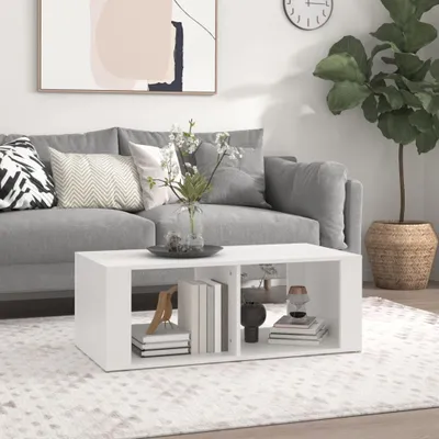 Produktbild von "Rabatt" Couchtisch modern - Wohnzimmertisch - Einfache Montage - Weiß 100x50x36 cm Holzwerkstoff - Kaffeetisch CC21371