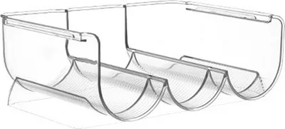 Produktbild von Stapelbares Weinregal, Kühlschrank, Schrank, Speisekammer, Arbeitsplatte, Kunststoff, 2/3 Wein-, Champagner- und Bierflaschen, Displayhalter, Organizer