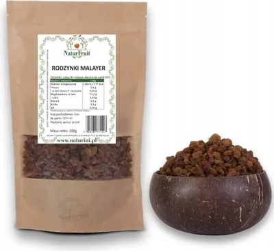 Zdjęcie produktu dla RODZYNKI MALAYER JASNE i SUPER PYSZNE 1KG MALAYAR