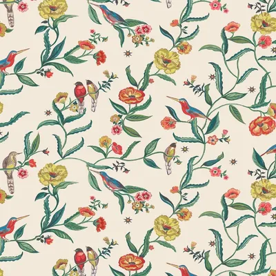 Immagine prodotto di Cath Kidston - Carta da parati, uccelli AG2807 (10 m x 53 cm) (crema)