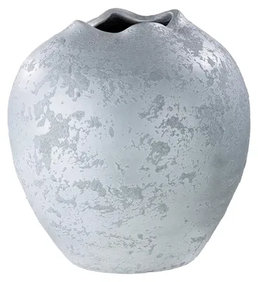 Immagine prodotto di Gilde Vase, bauchig, "Barcelos", Keramik, silberfarben, VE 1, H. 29 cm, D. 29 cm 28933 4063387289334