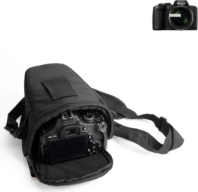Produktbild von K-S-Trade Kameratasche Fototasche Schultertasche Umhängetasche kompatibel mit Nikon Coolpix B600 Colt  für Systemkameras Schutzhülle bag