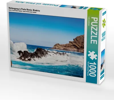 Produktbild von Calvendo Wellengang in Porto Moniz, Madeira 1000 Teile Puzzle quer 640x480mm, Jackson Lain; 7383611