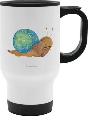 Produktbild von Mr. & Mrs. Panda Thermobecher Schnecke Sir - Weiß - Geschenk, Kaffeebecher To Go, Isolierbecher, Lebensmut, Lebenseinstellung, wanderbecher, Schnecken, Tiere, Weisheit