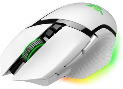 Zdjęcie produktu dla Razer Basilisk V3 Pro 35K, Po prawej stronie, Optyczny, RF Wireless + Bluetooth + USB Type-A, 35000 DPI, Biały